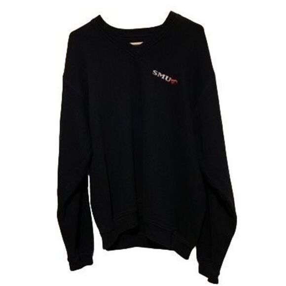 Cutter & Buck Size Large SMU Mustangs V-Neck Knit Sweater - Picture 1 of 4